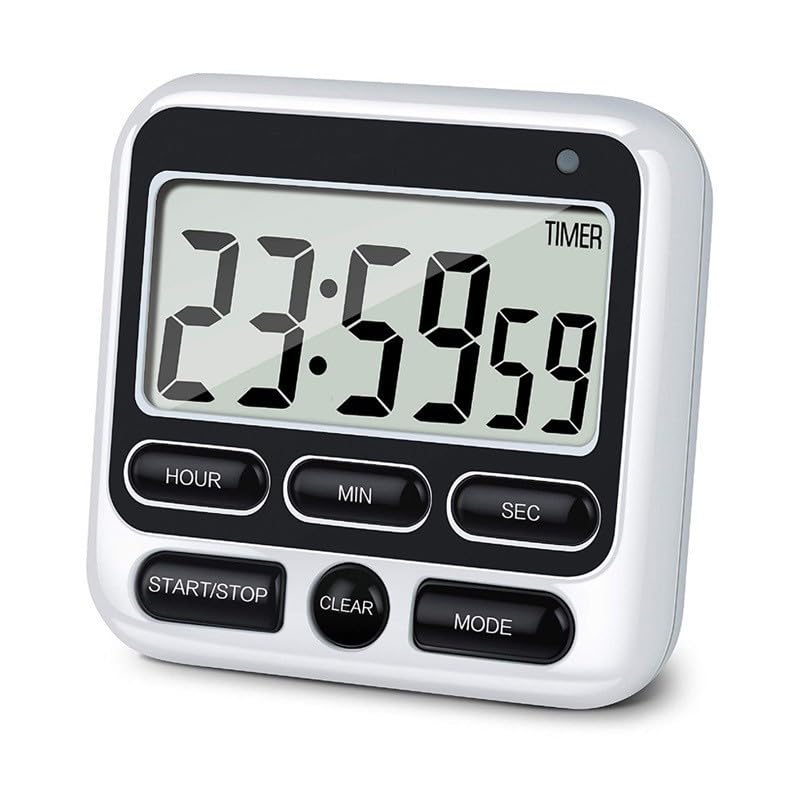 HASTHIP LCD Digital Kitchen Timer Magnet Alarm Clock 24hs Countdown Timer Time Reminder Baking Timer with Folding Bracket Battery Powered Timer for Kitchen, Study, Working Out (Battery Not Included) HASTHIP LCD Digital Kitchen Timer Magnet Alarm Clock 24hs Countdown Timer Time Reminder Baking Timer with Folding Bracket Battery Powered Timer for Kitchen, Study, Working Out (Battery Not Included)